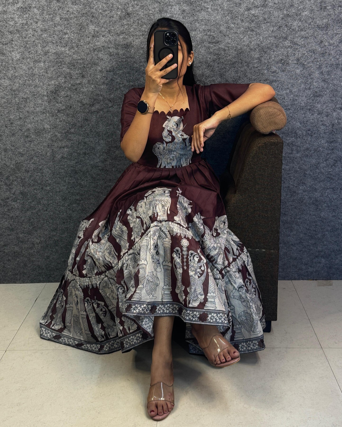 Kalahasti kalamkari maxi frocks