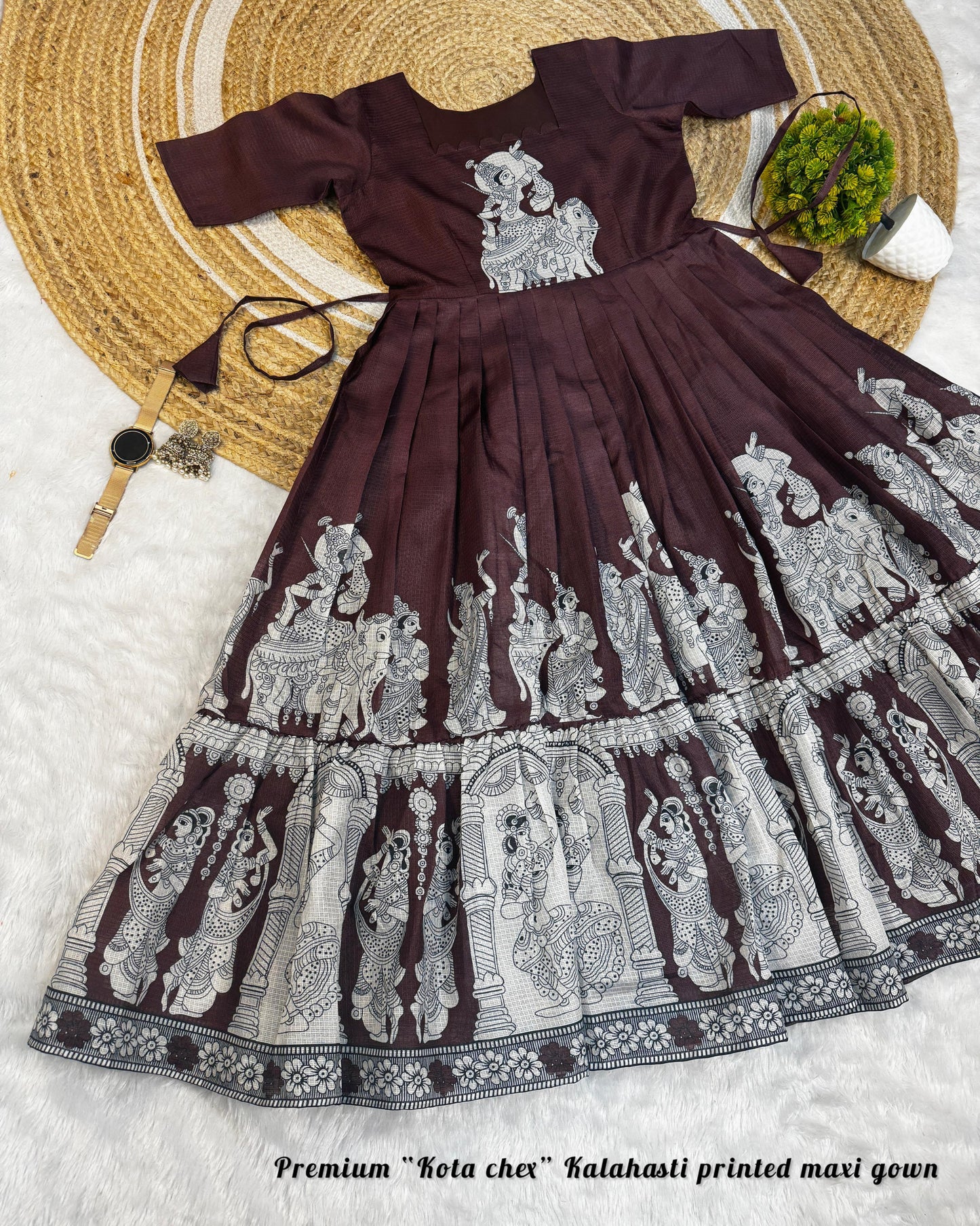 Kalahasti kalamkari maxi frocks