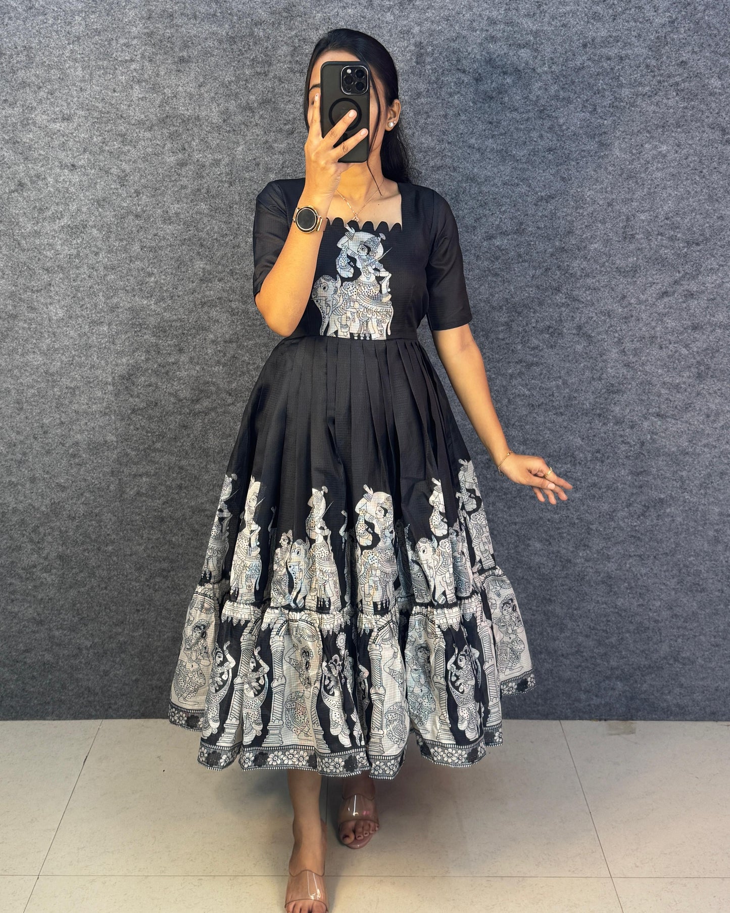Kalahasti kalamkari maxi frocks