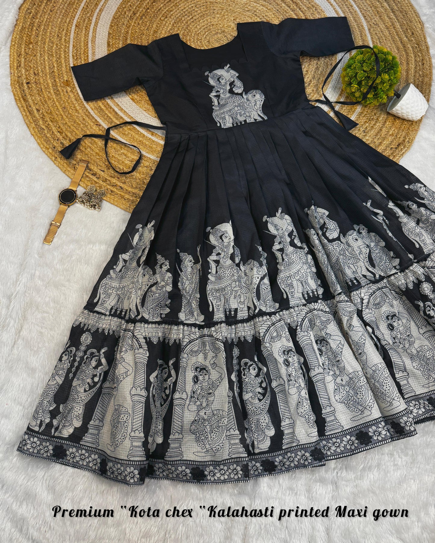 Kalahasti kalamkari maxi frocks