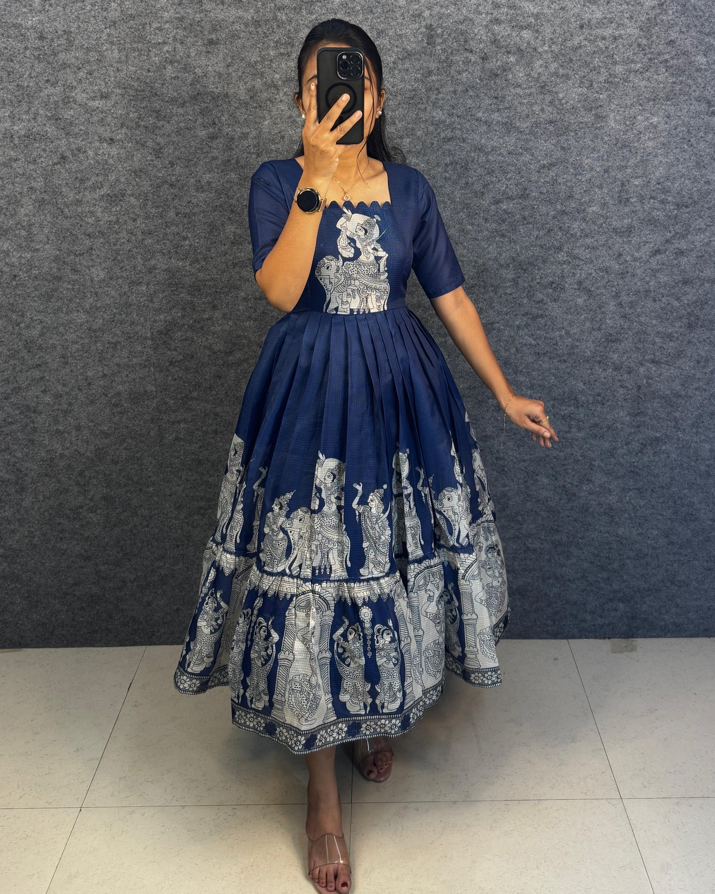 Kalahasti kalamkari maxi frocks