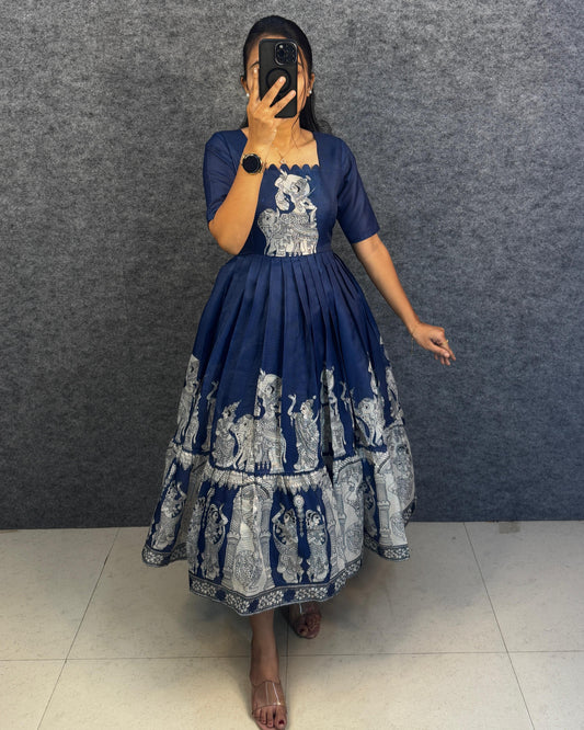Kalahasti kalamkari maxi frocks