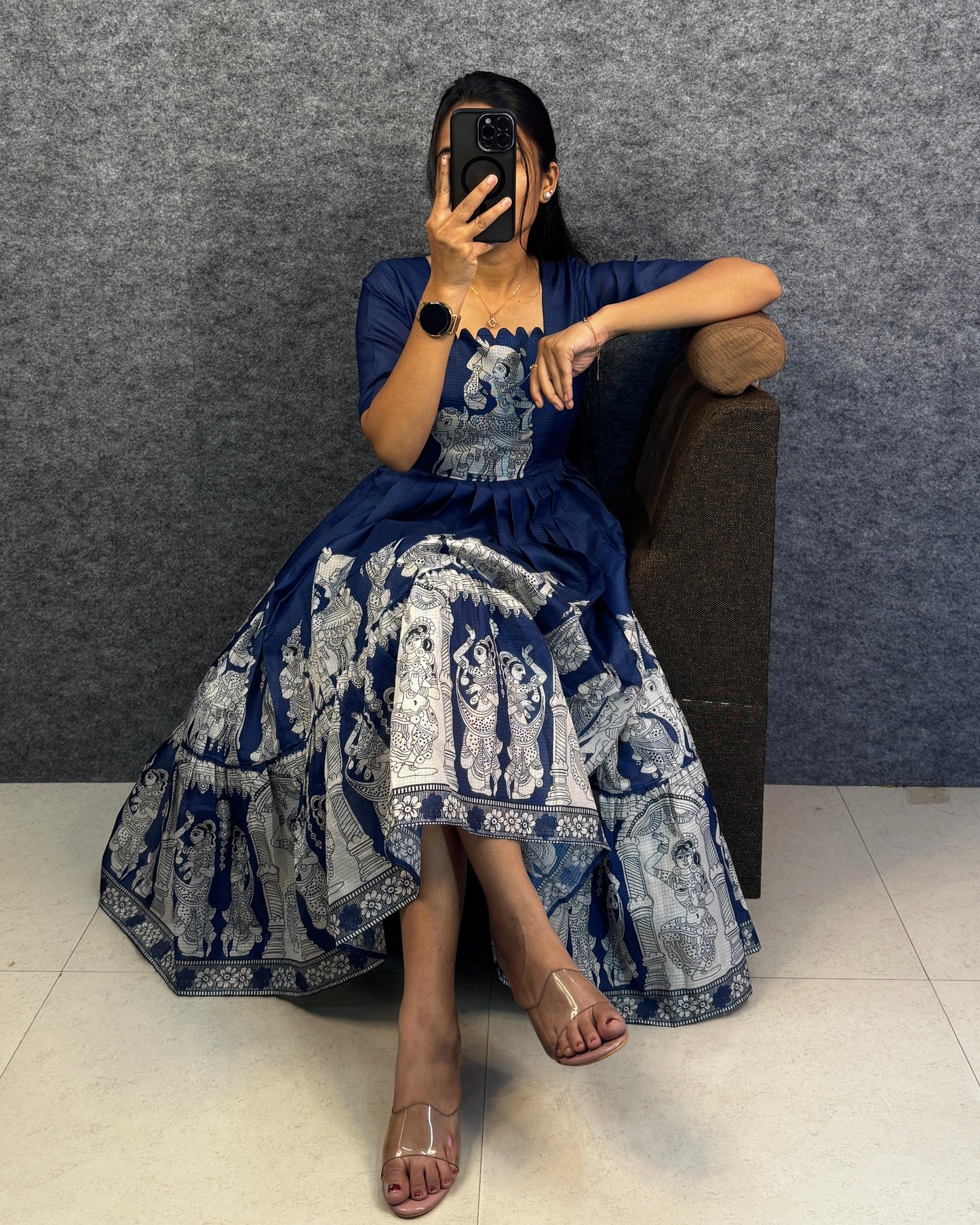 Kalahasti kalamkari maxi frocks