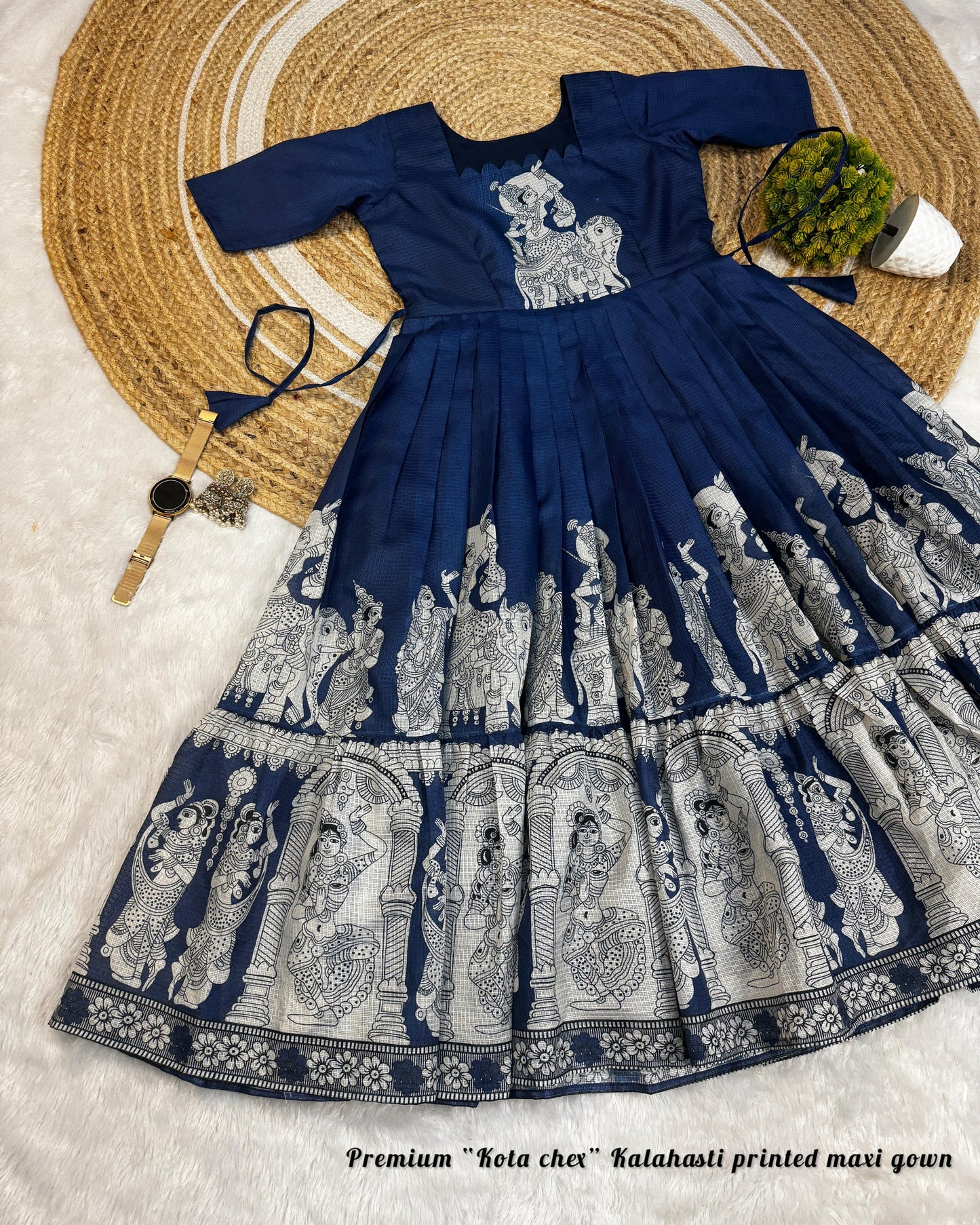 Kalahasti kalamkari maxi frocks