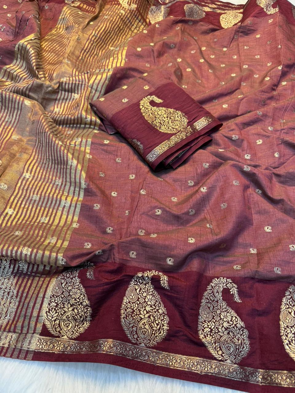 Tussar silk saree