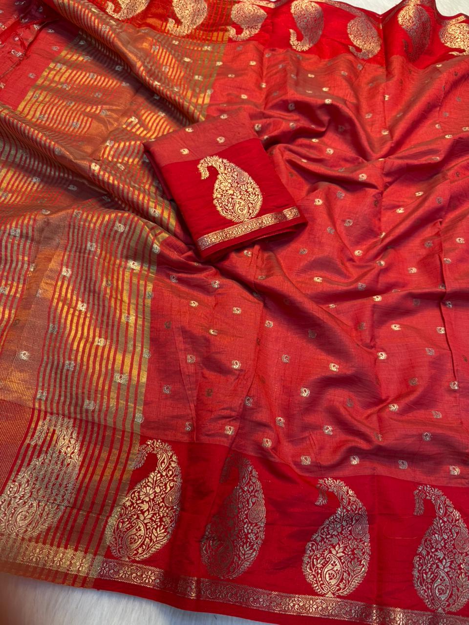 Tussar silk saree