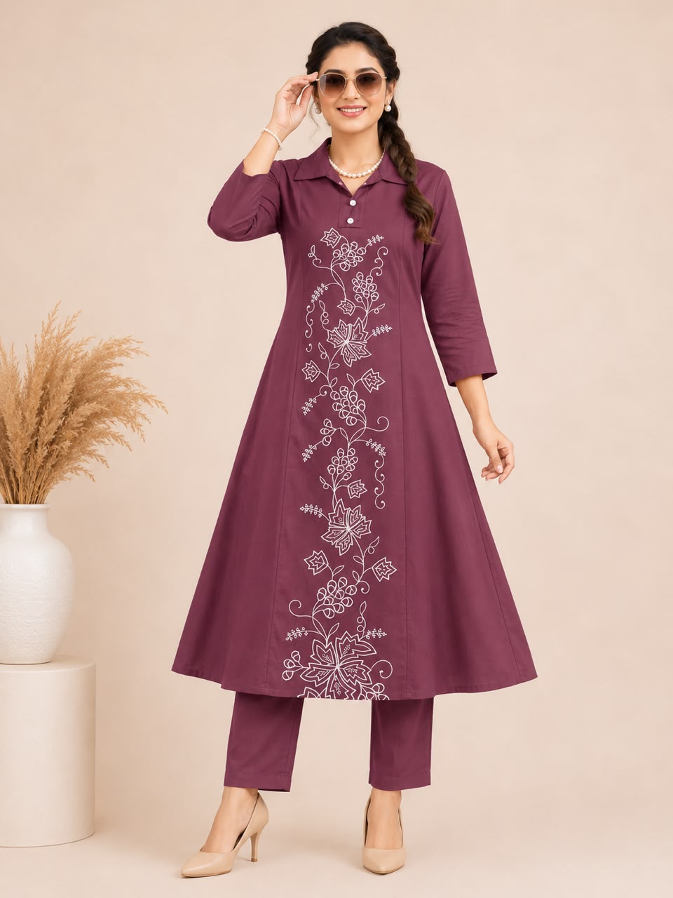 Embroidery work coord sets
