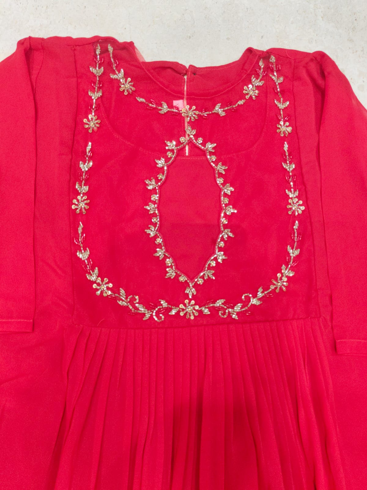 Georgette Maggam work anarkali