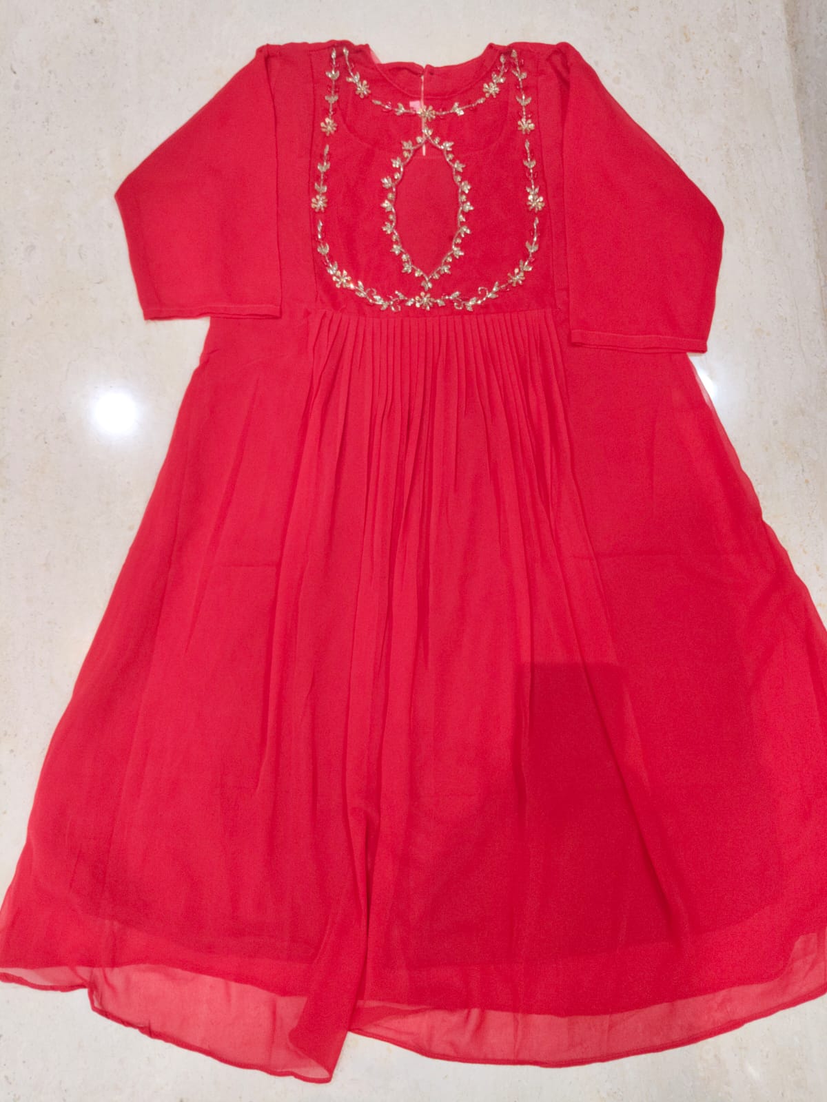 Georgette Maggam work anarkali