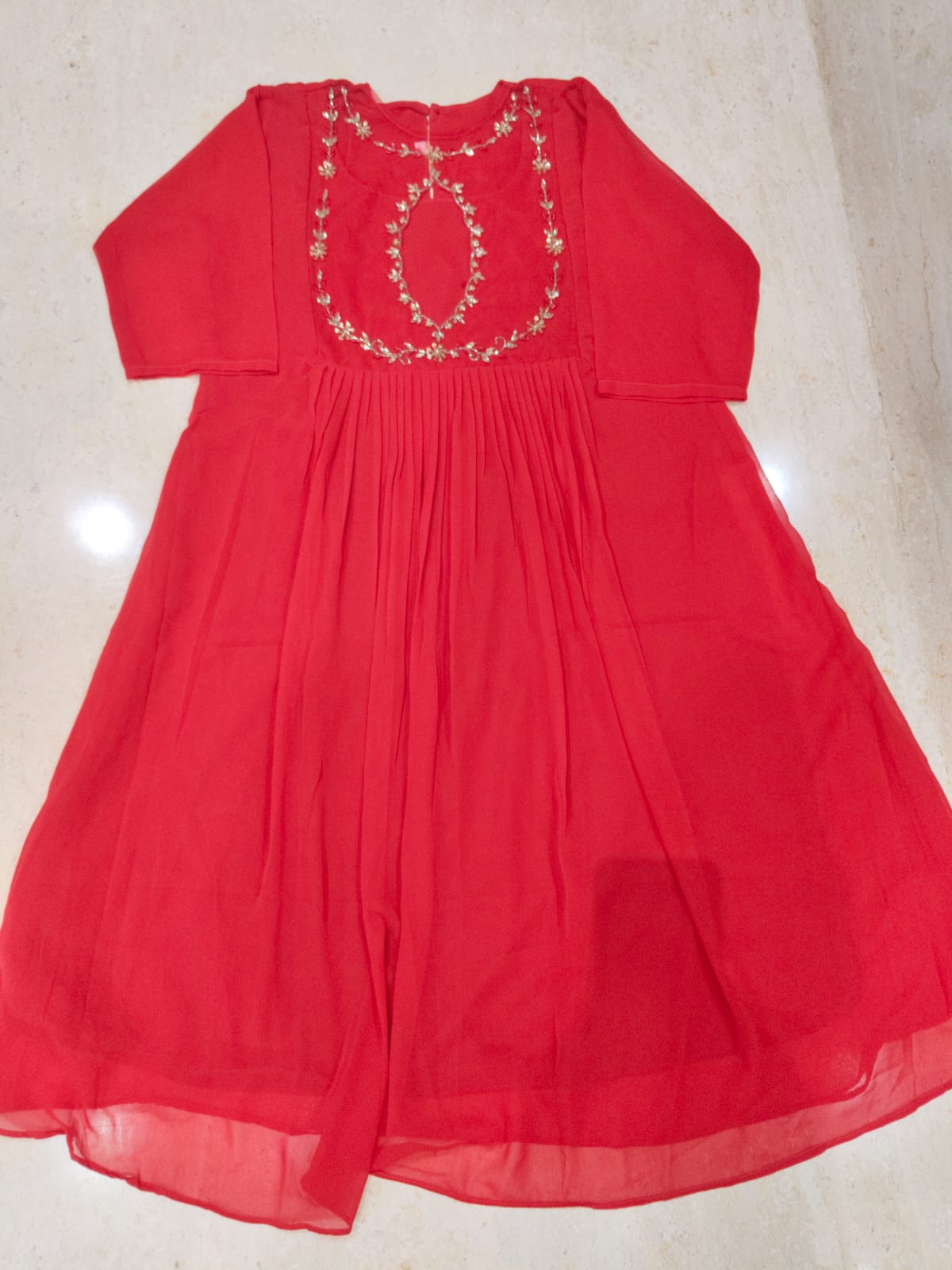 Georgette Maggam work anarkali