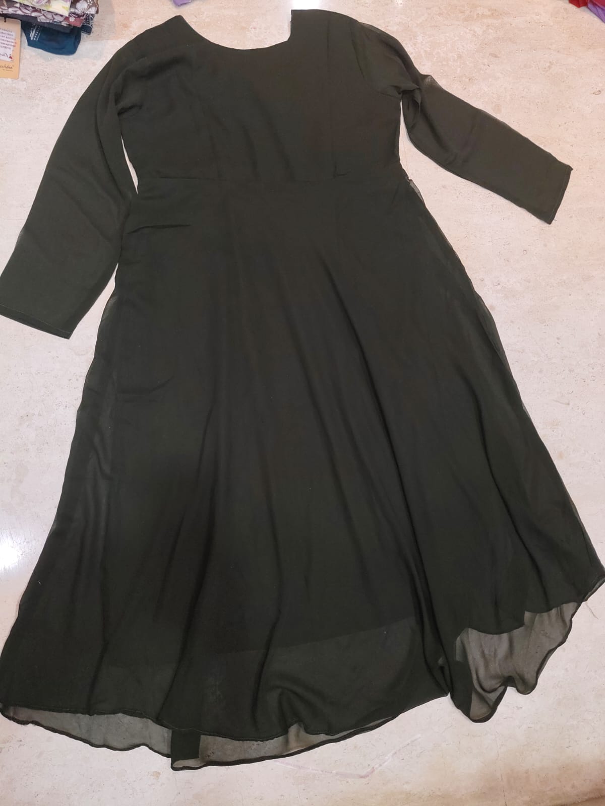 Georgette maggam work kurti