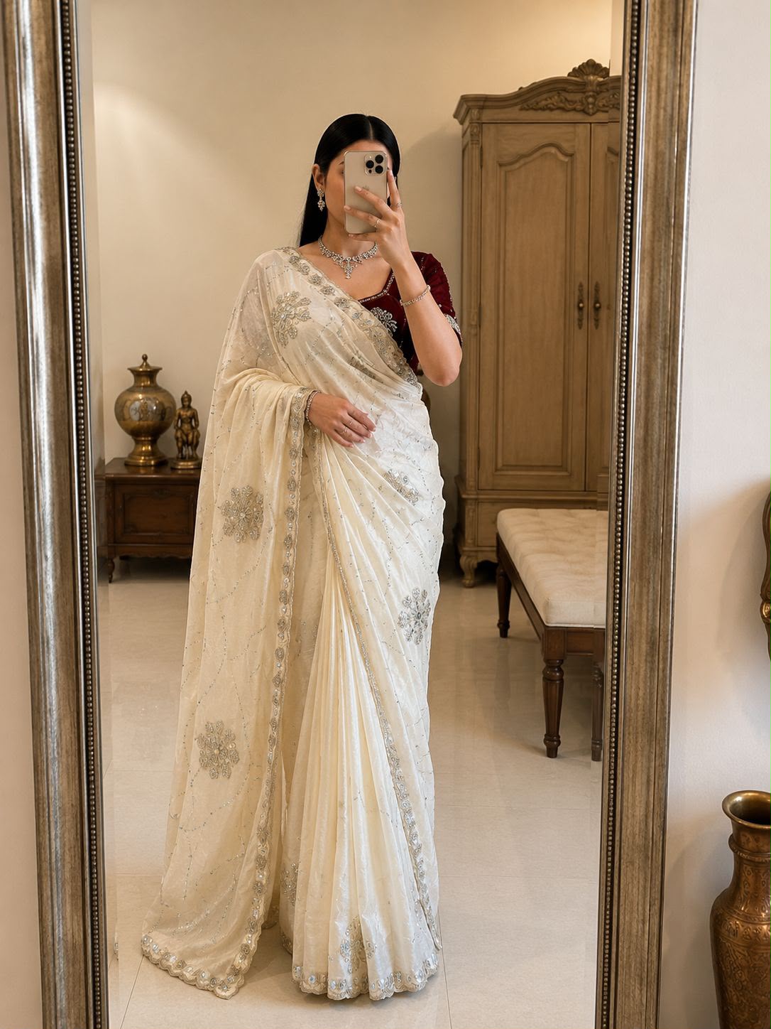 Fancy space silk sarees