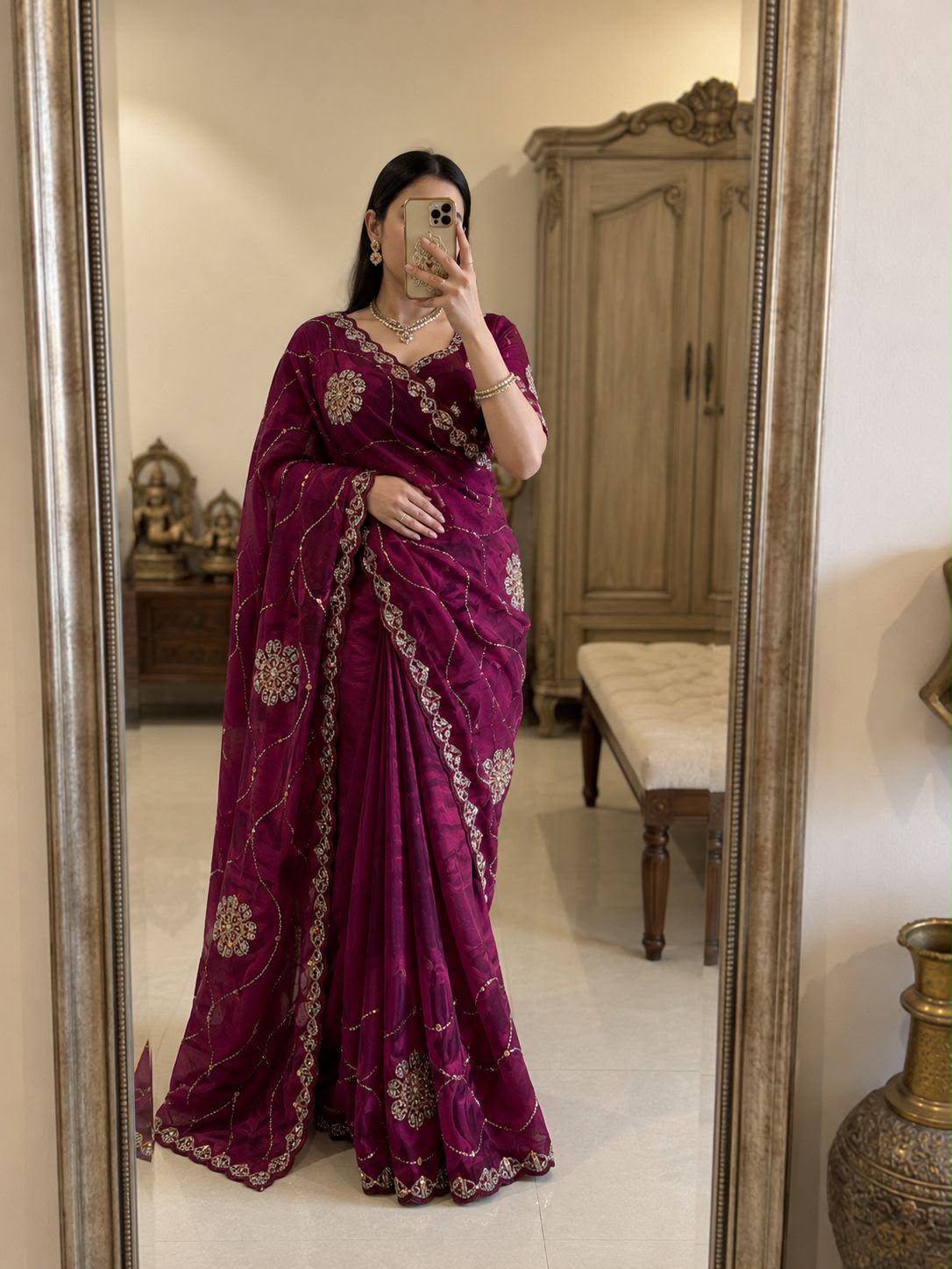 Fancy space silk sarees