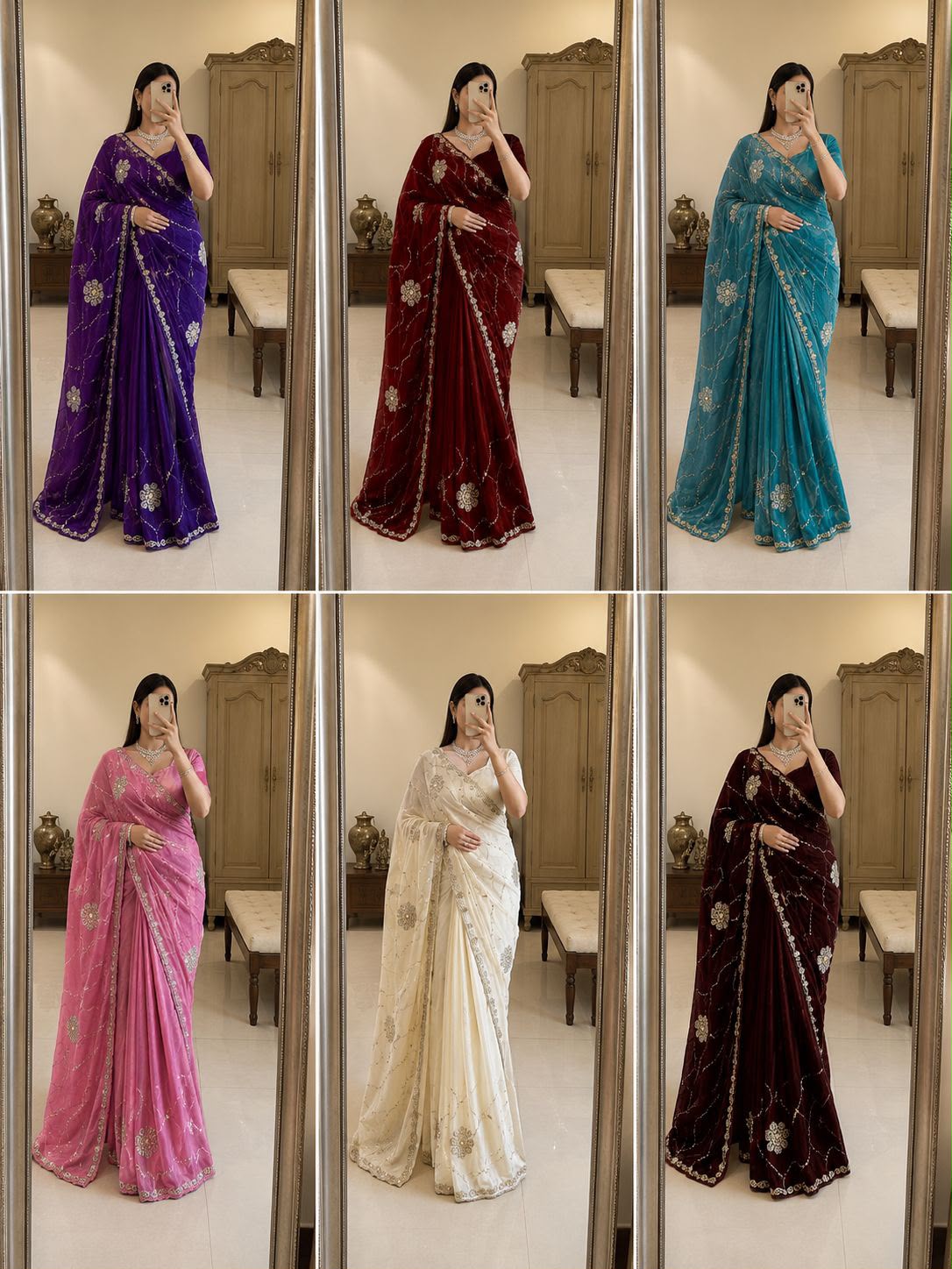 Fancy space silk sarees