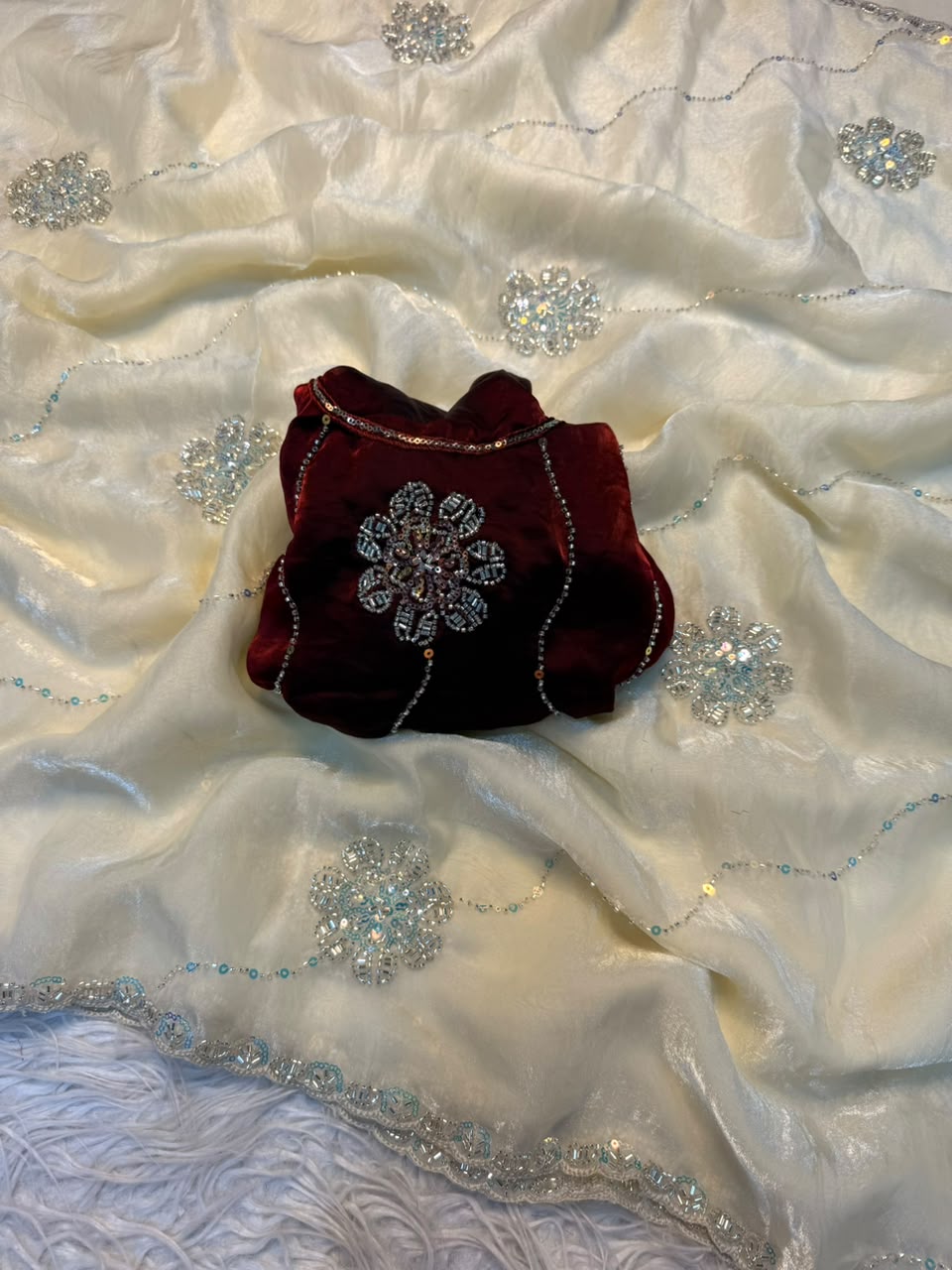 Fancy space silk sarees