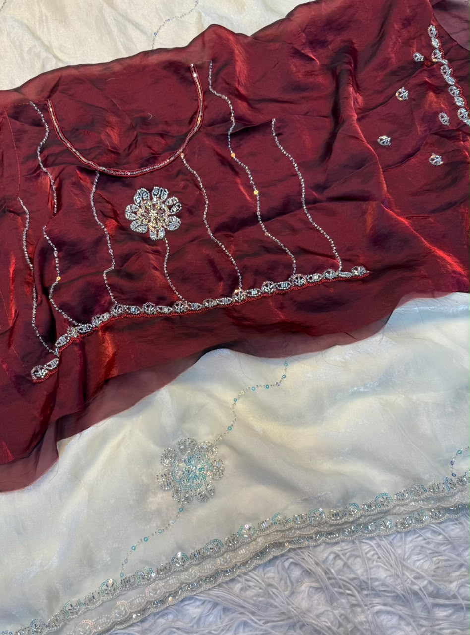 Fancy space silk sarees