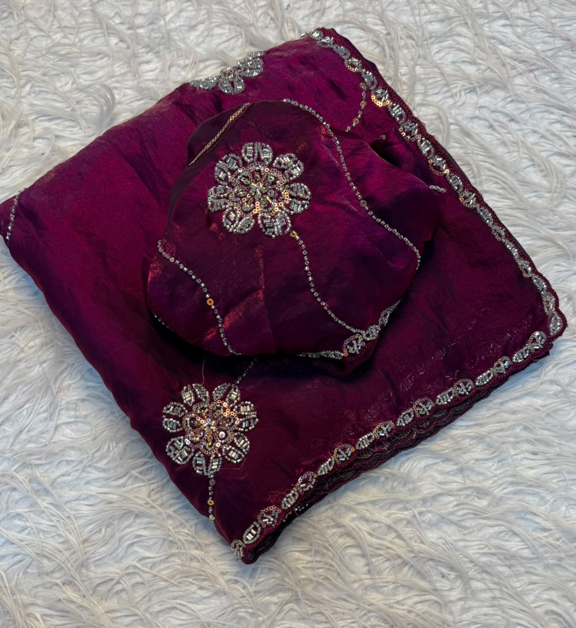 Fancy space silk sarees