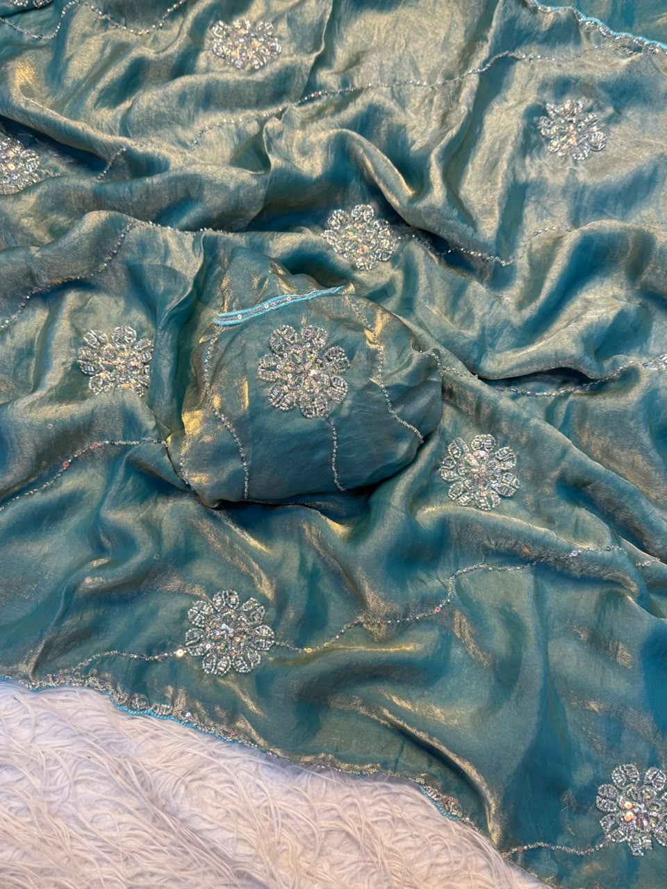 Fancy space silk sarees