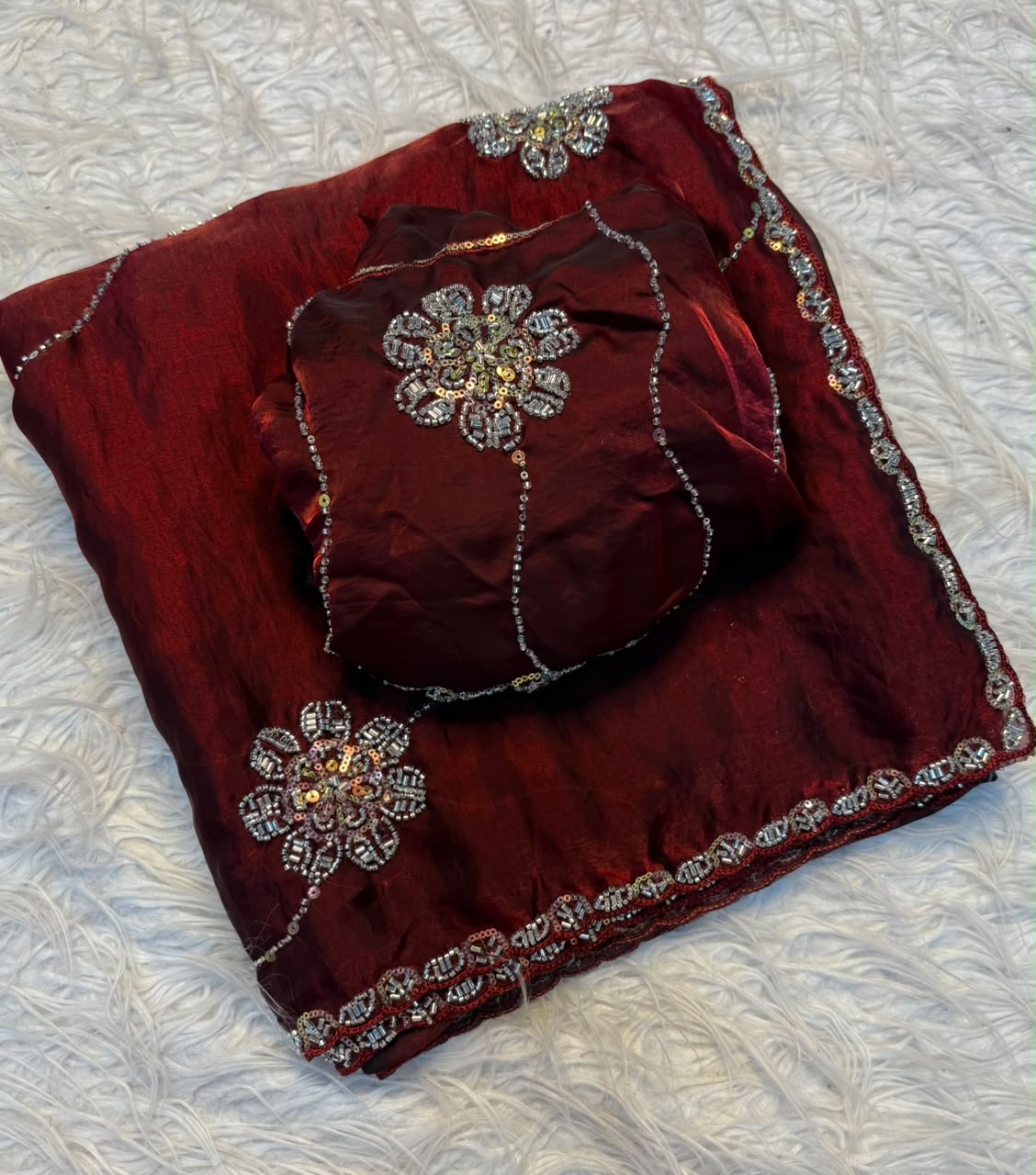 Fancy space silk sarees