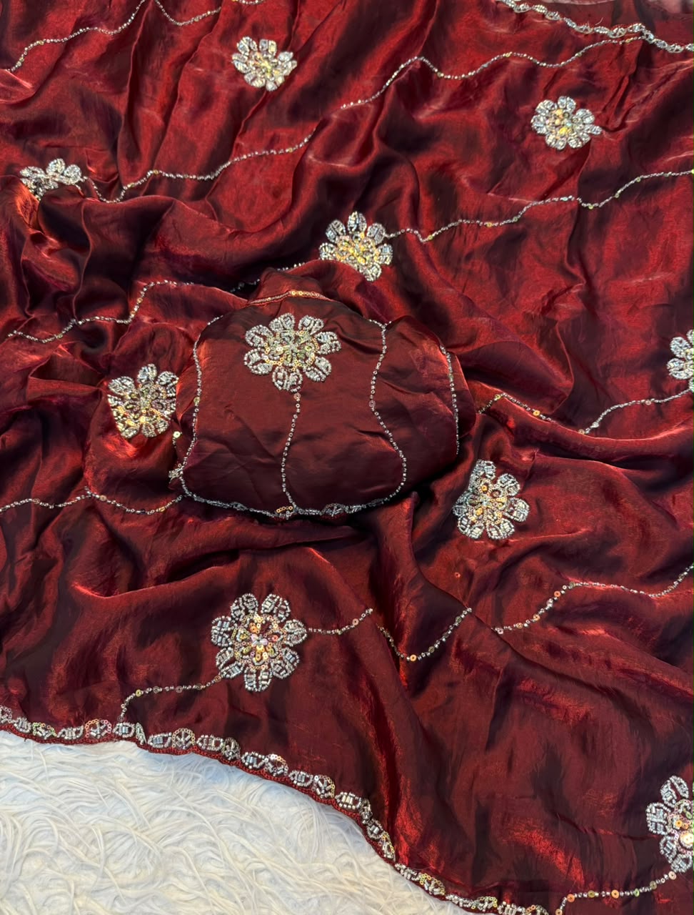 Fancy space silk sarees