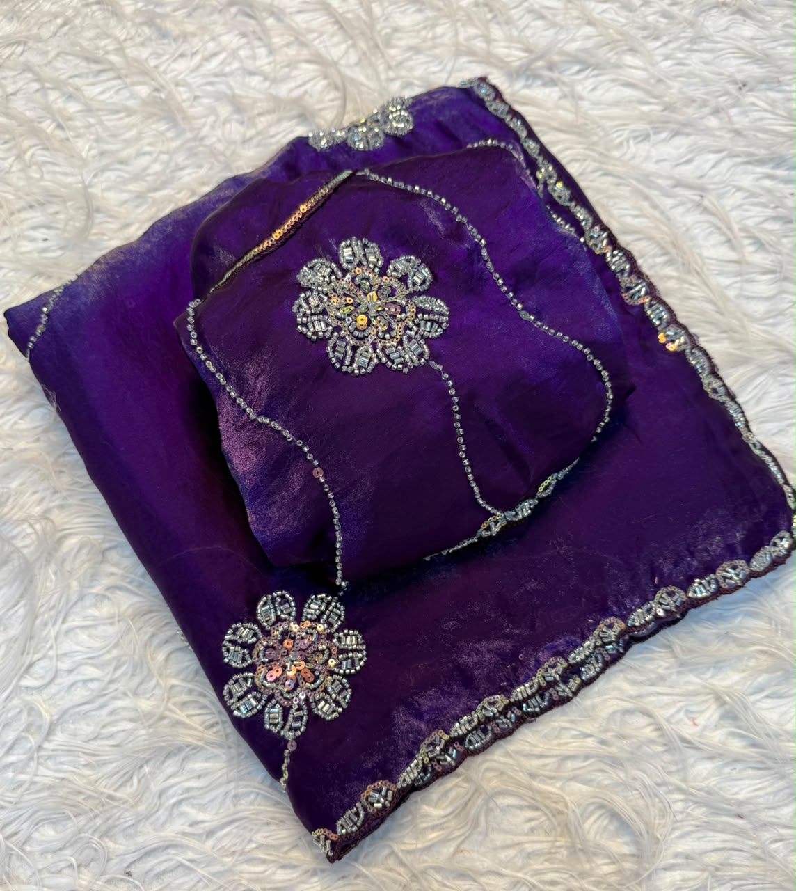 Fancy space silk sarees