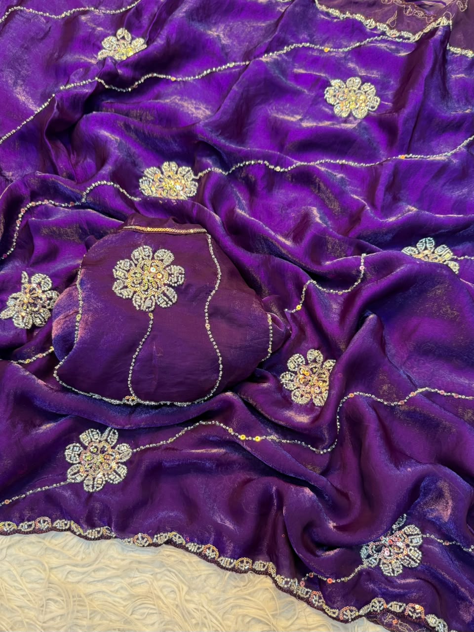 Fancy space silk sarees