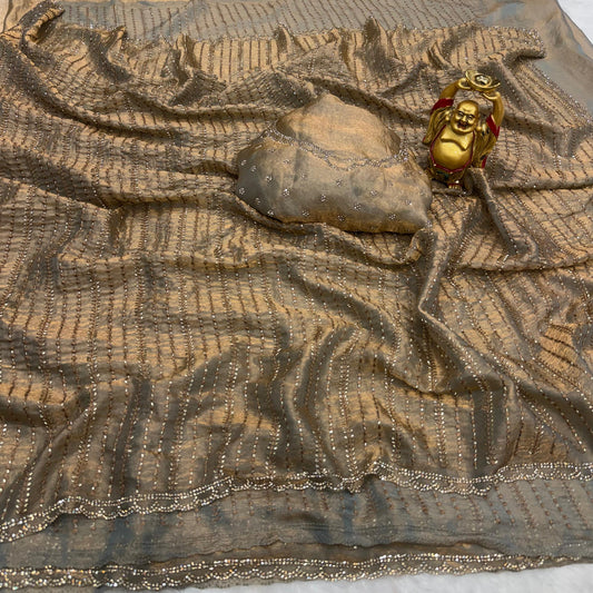 Fendy satin fancy saree