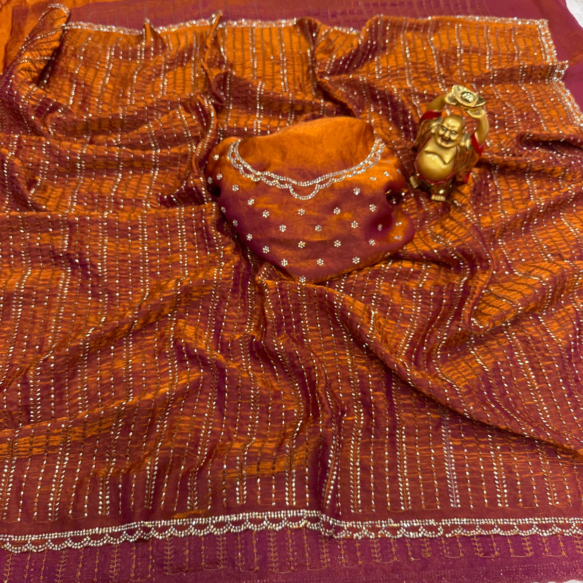 Fendy satin fancy saree