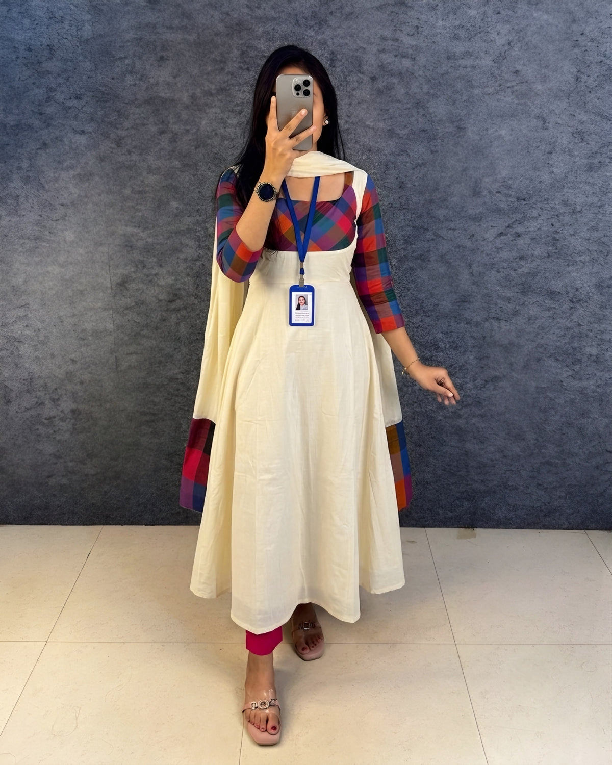 Beautiful anarkali with duppata