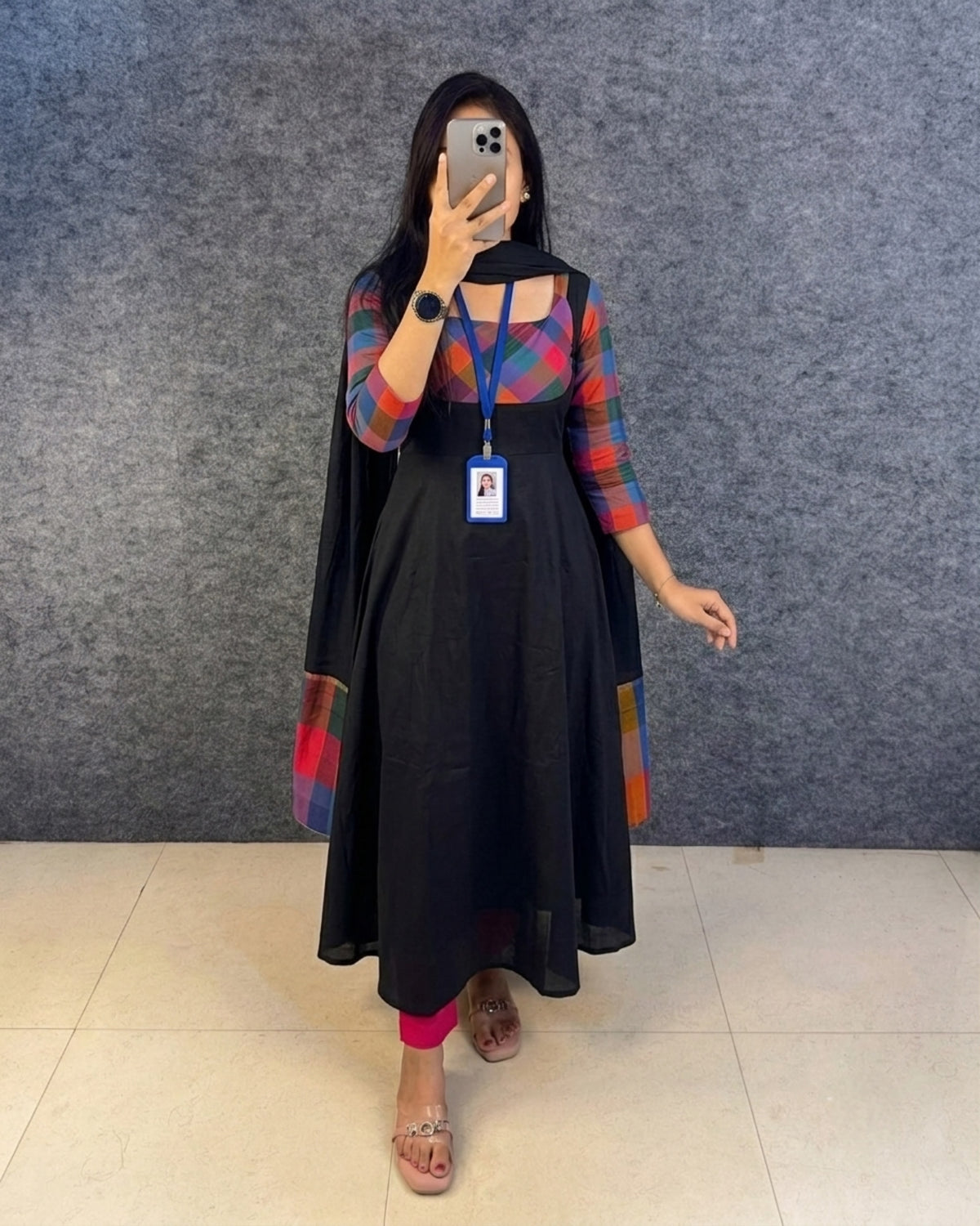 Beautiful anarkali with duppata