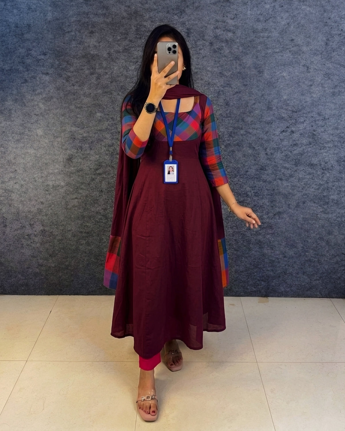 Beautiful anarkali with duppata