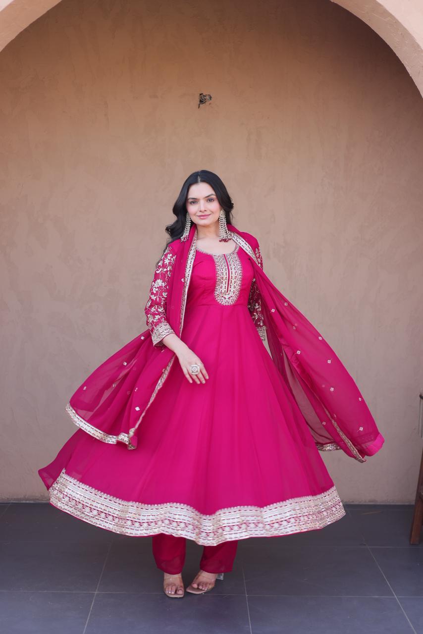 Anarkali three piece set