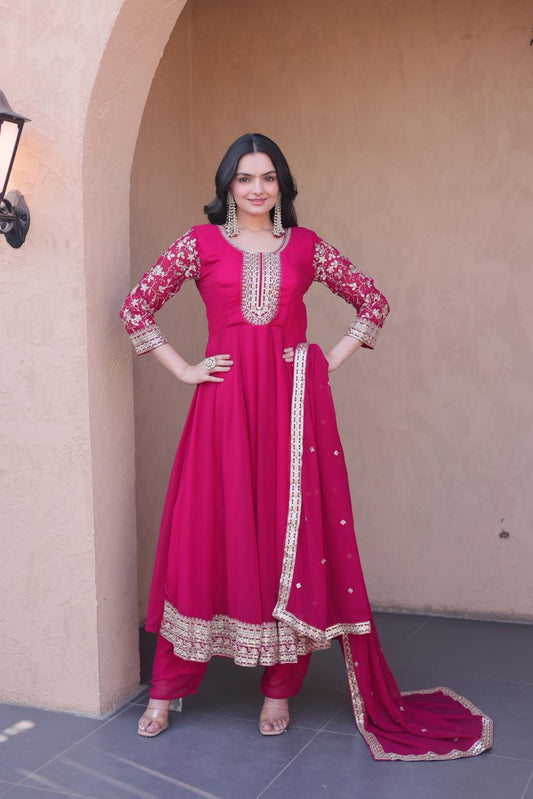 Anarkali three piece set