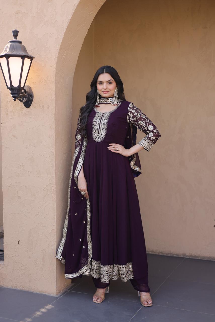 Anarkali three piece set