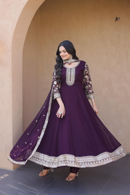 Anarkali three piece set