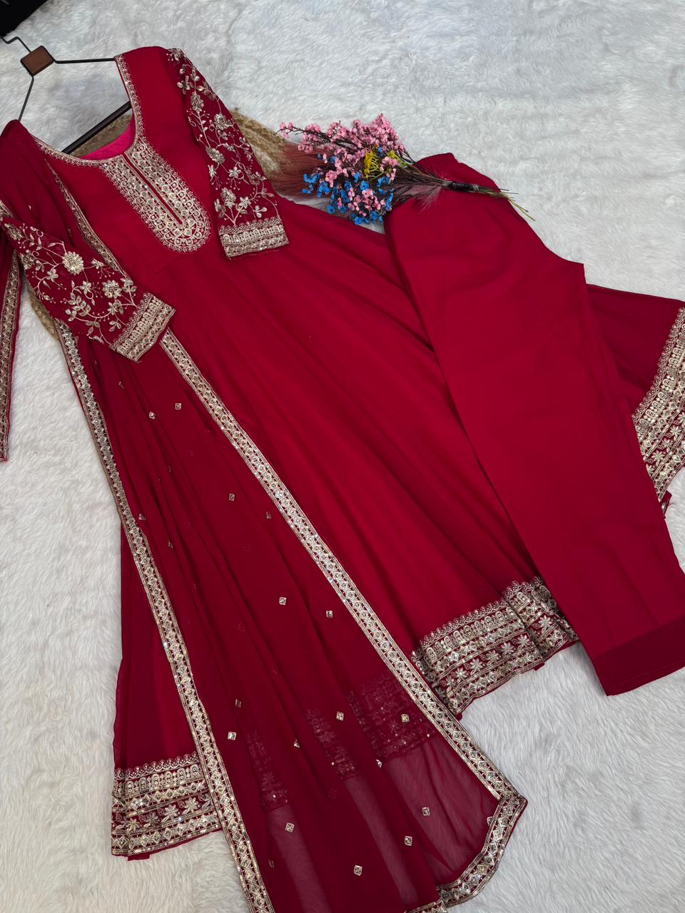Anarkali three piece set