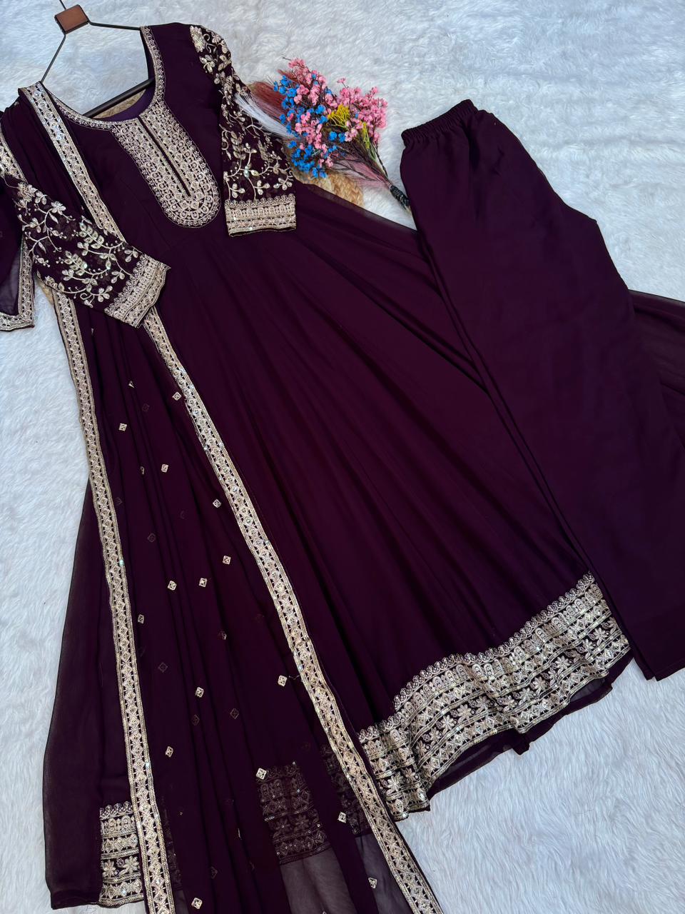 Anarkali three piece set