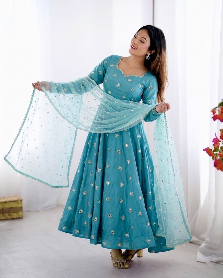 Anarkali three piece set