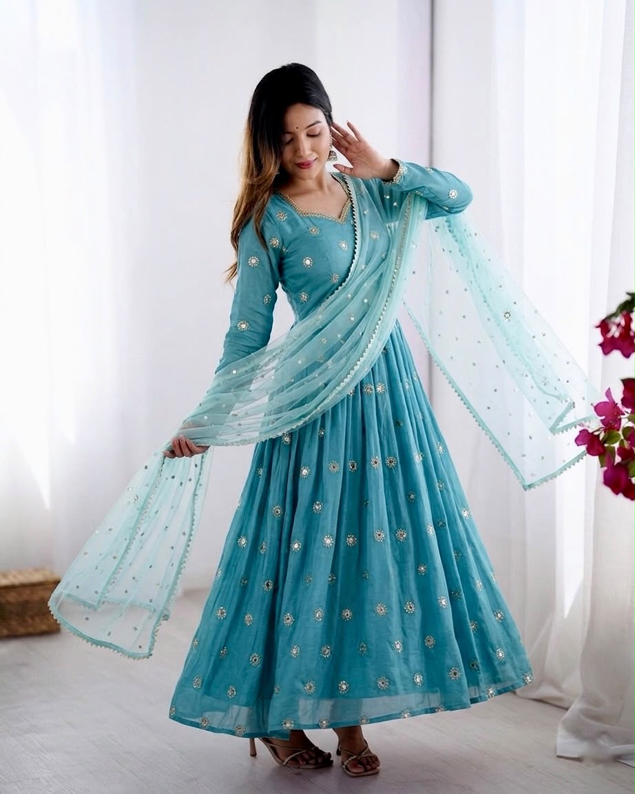 Anarkali three piece set