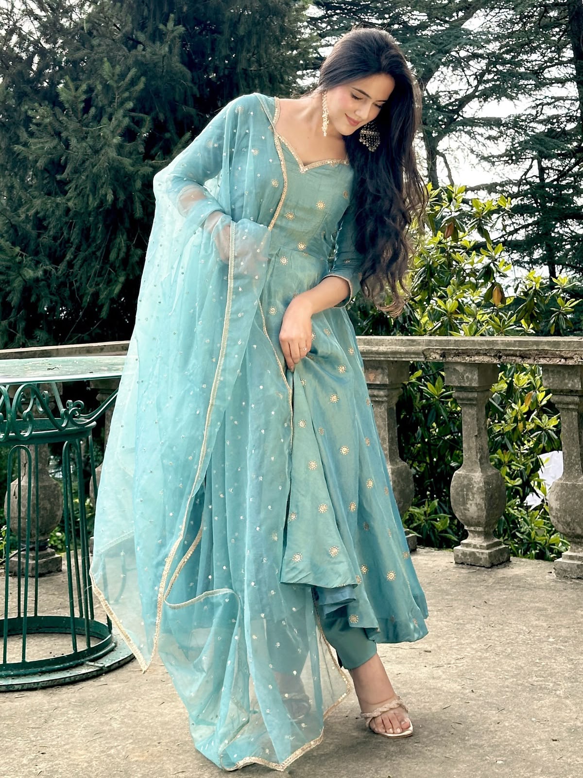 Anarkali three piece set