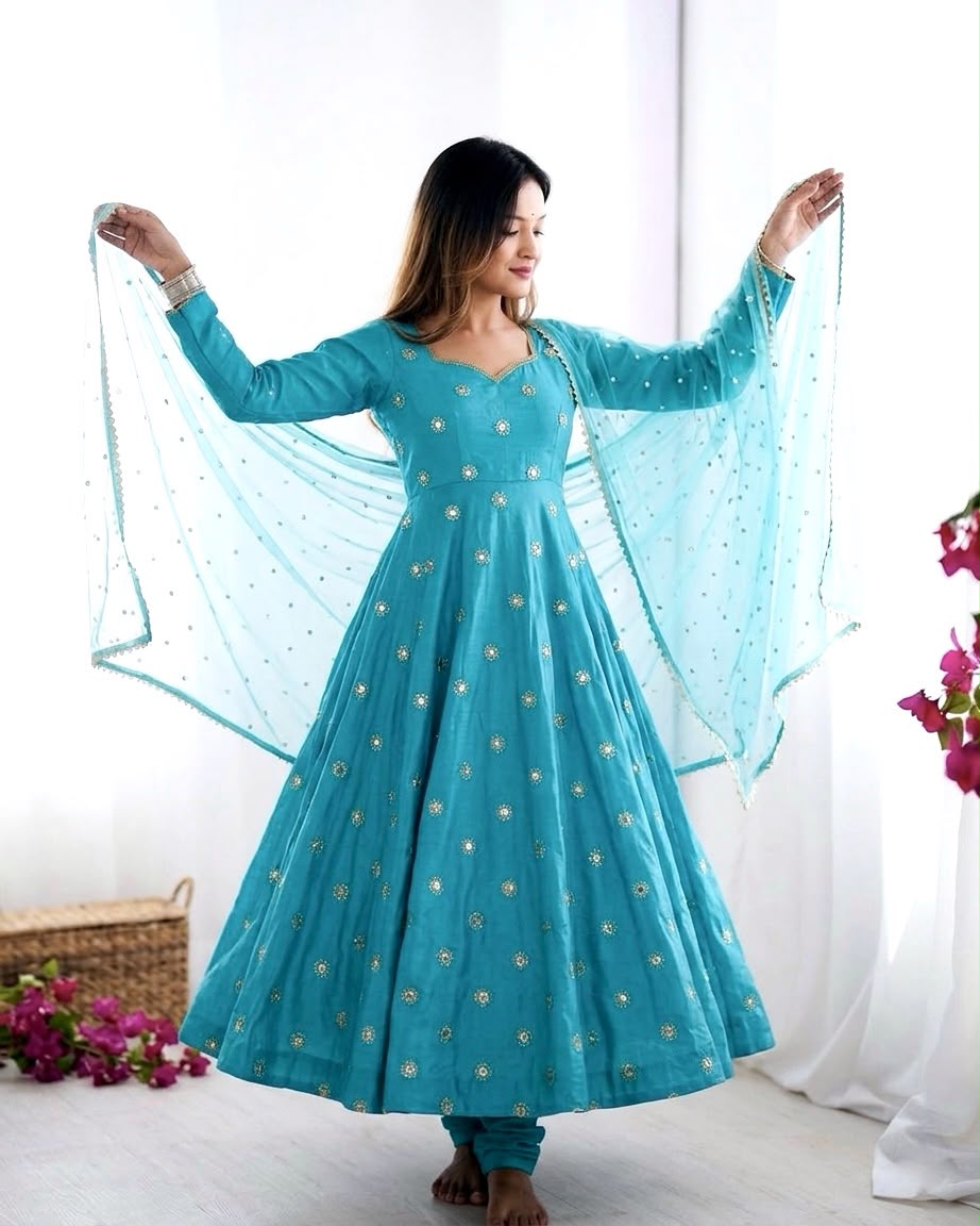 Anarkali three piece set