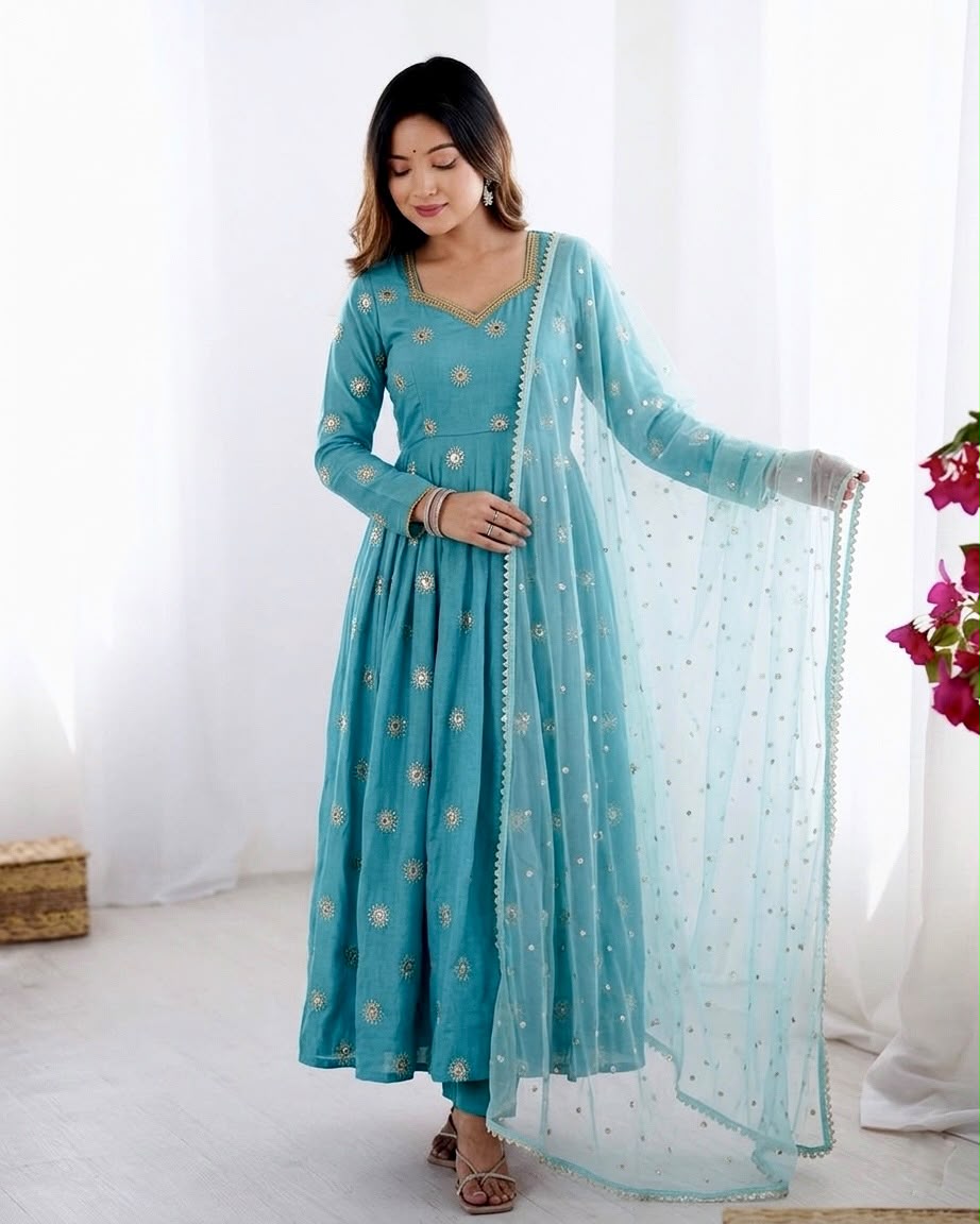 Anarkali three piece set