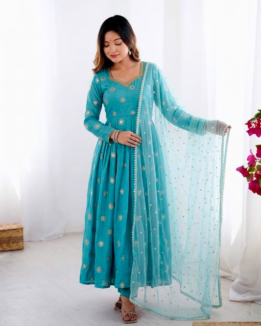 Anarkali three piece set