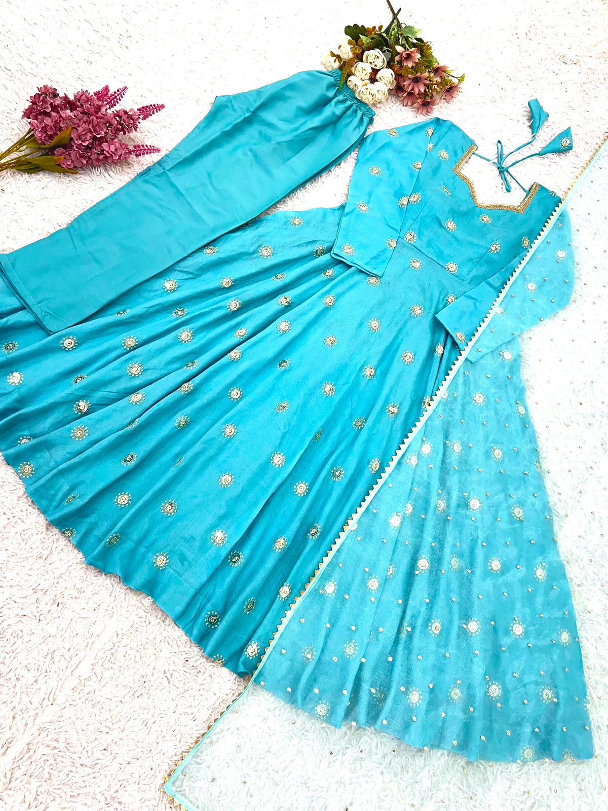Anarkali three piece set