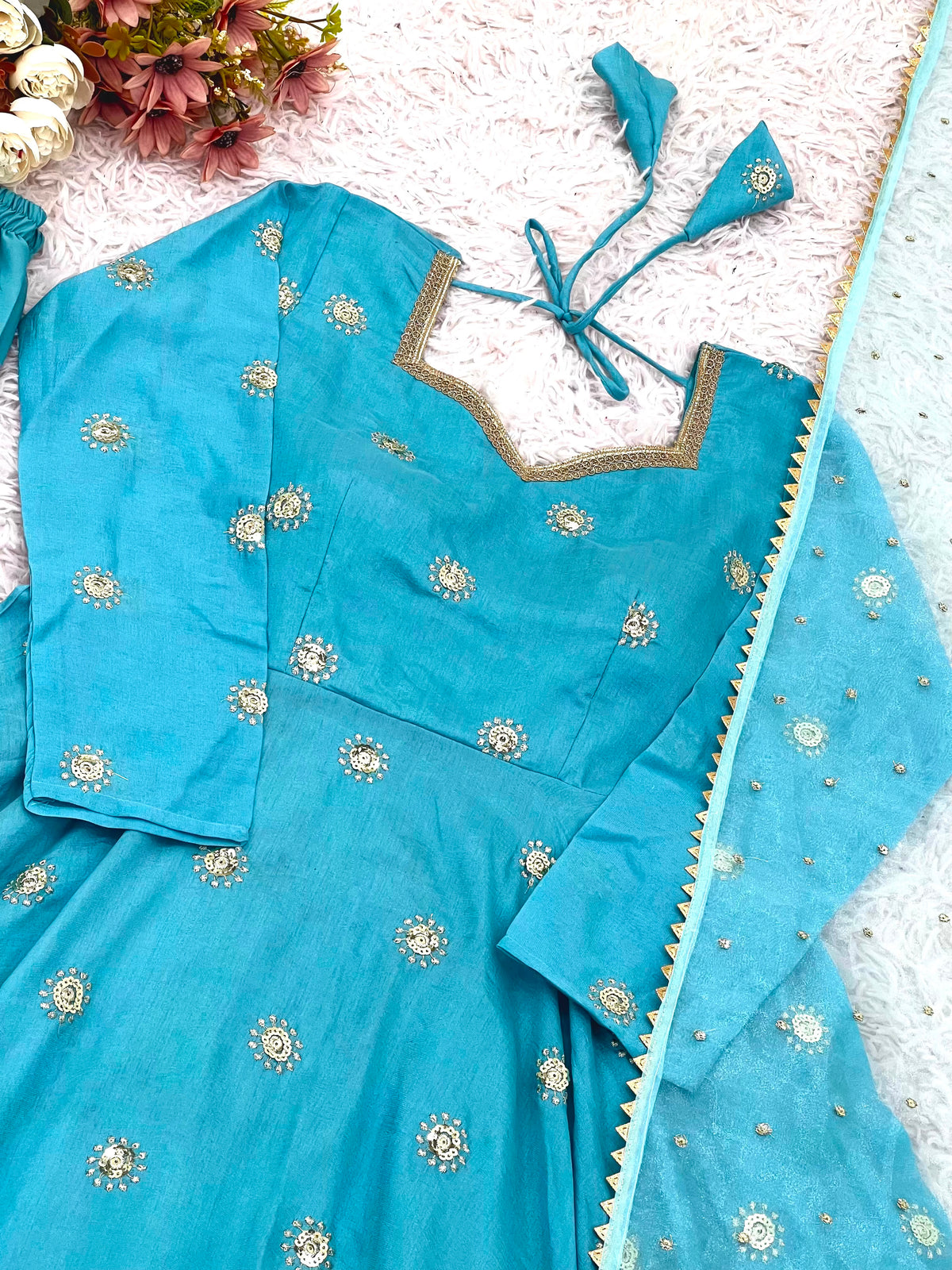 Anarkali three piece set