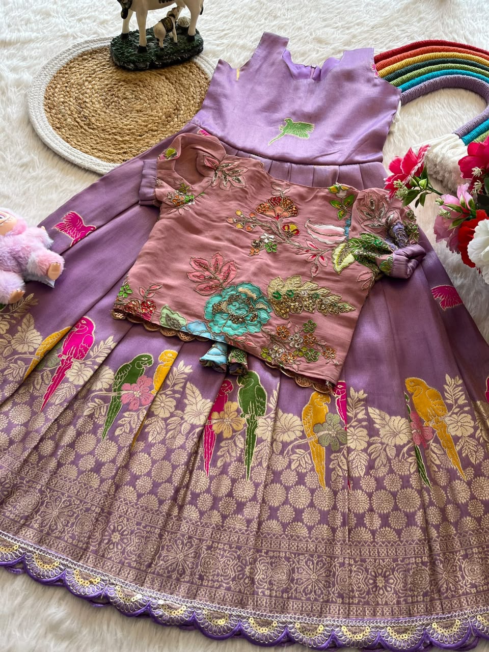 Traditional Kids lehanga with coat