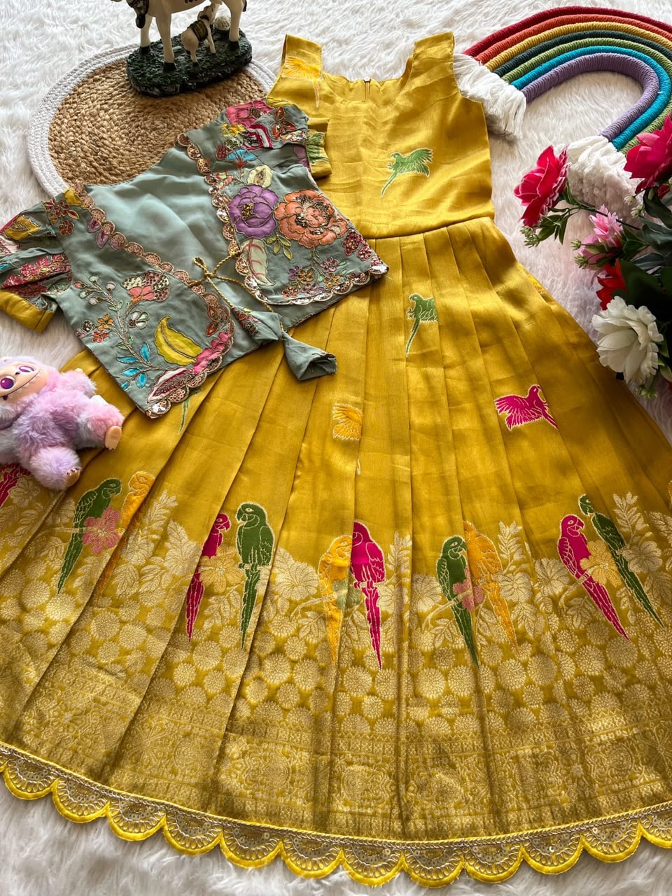 Traditional Kids lehanga with coat