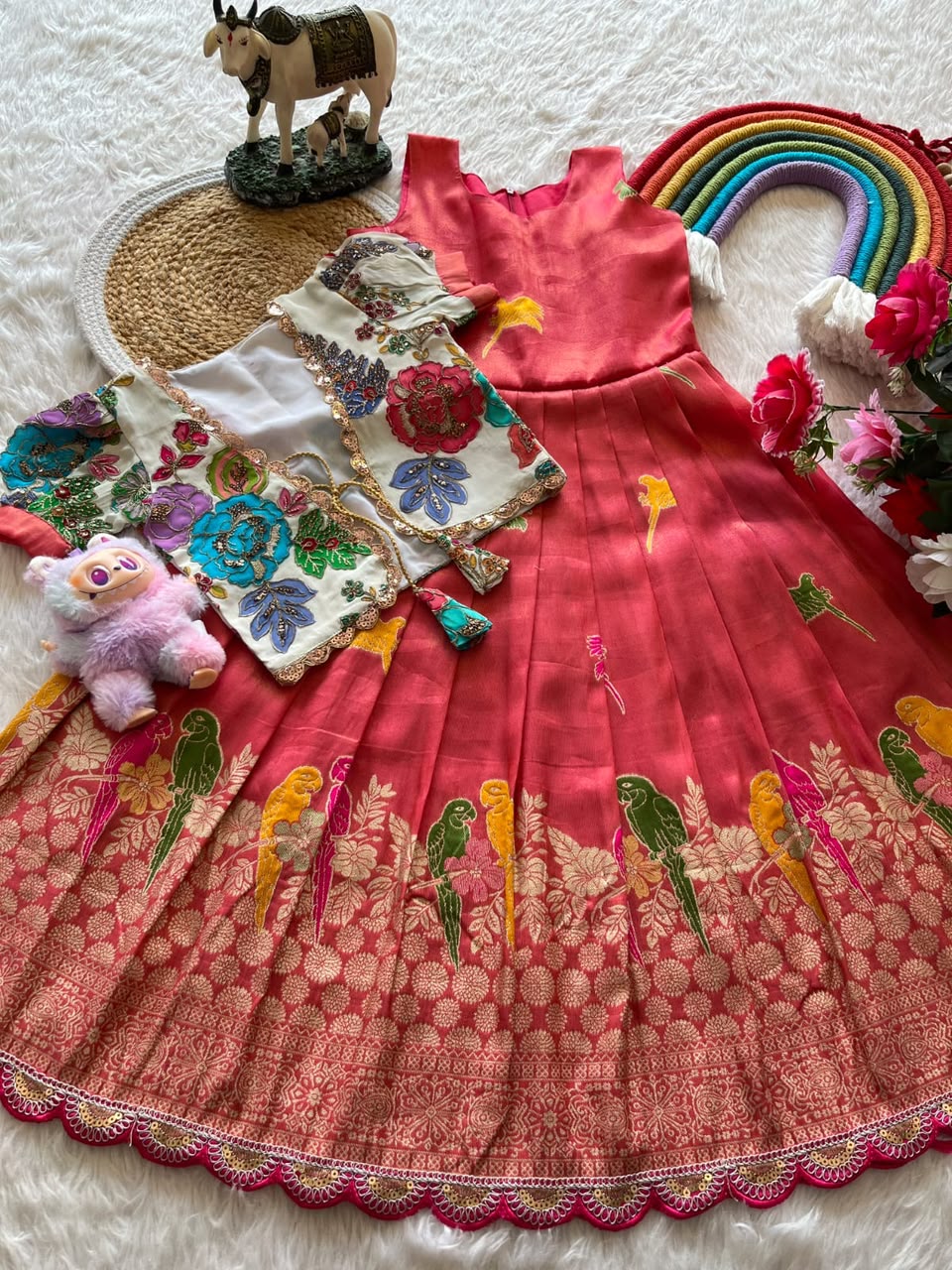 Traditional Kids lehanga with coat