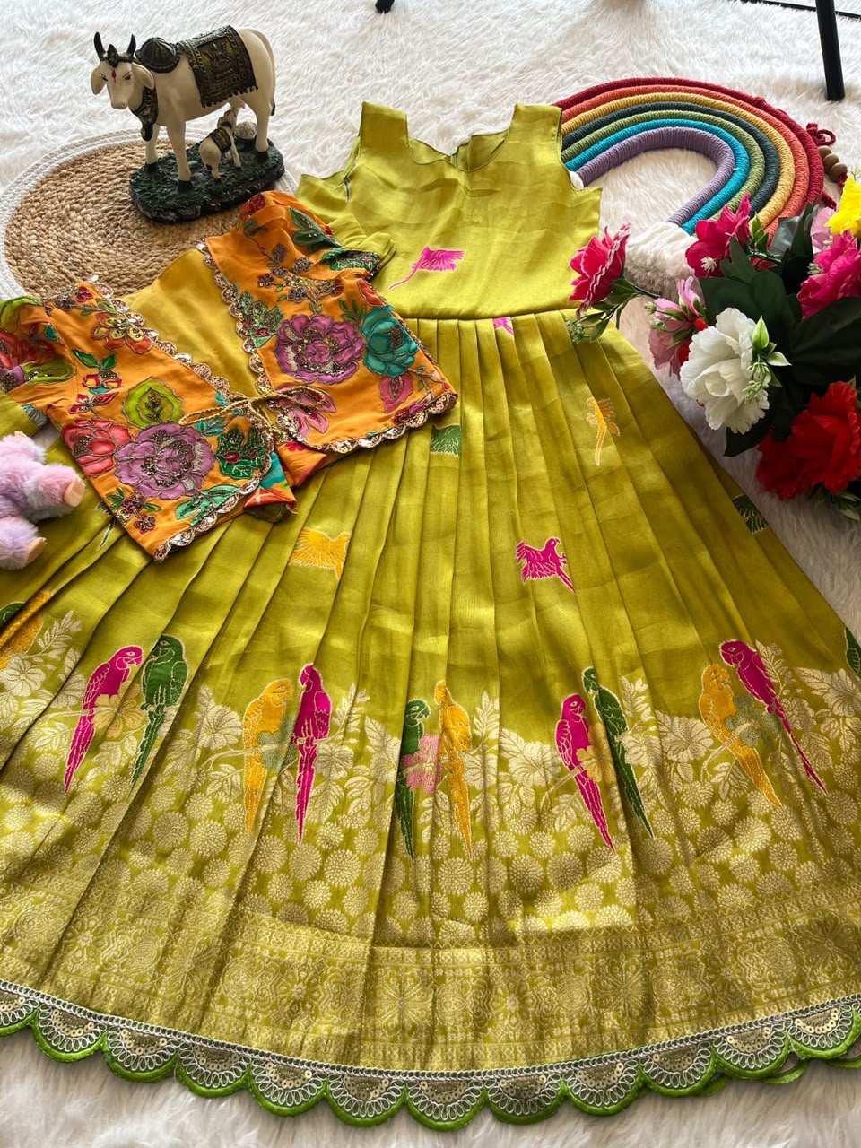 Traditional Kids lehanga with coat