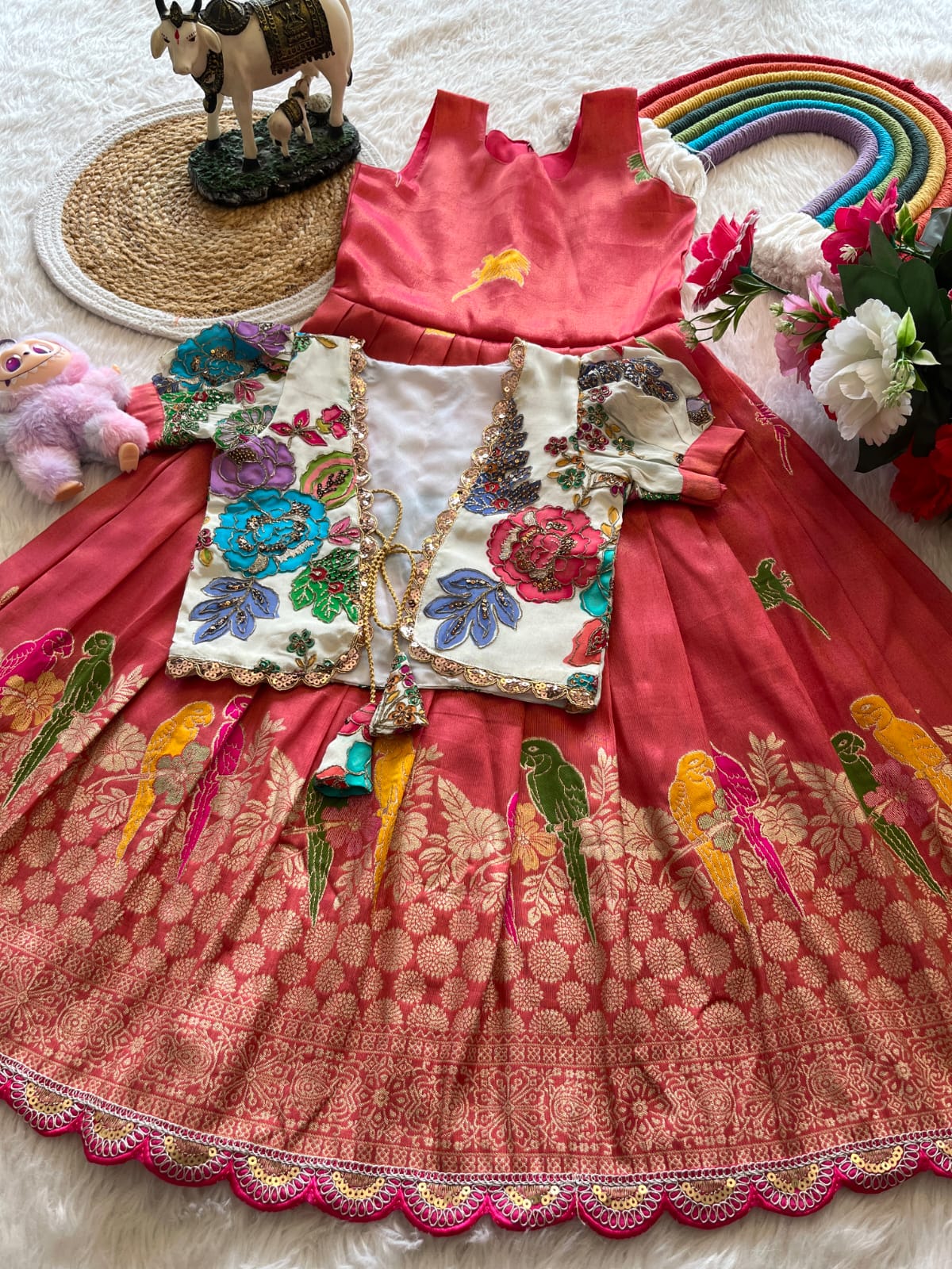 Traditional Kids lehanga with coat